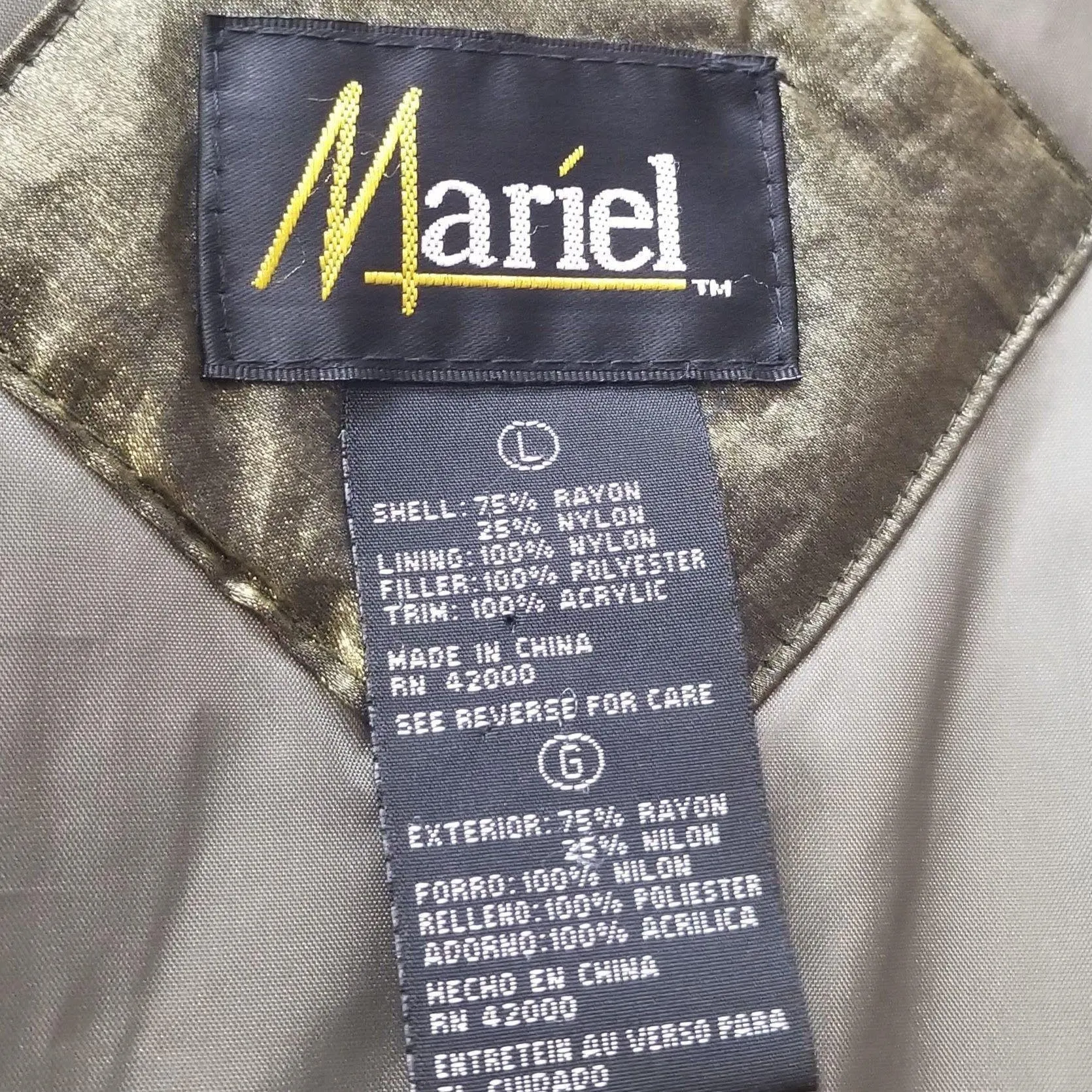 00's Green Iridescent Puffer Coat by Mariel