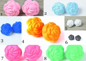 12mm Matte Rubberized Plastic Rosette Floral Beads, Plastic Cross Beads,Acrylic Rosette Floral Beads,Necklace beads,Rubberized Beads Jewelry