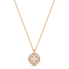 18ct Rose Gold Diamond Cluster Pendant