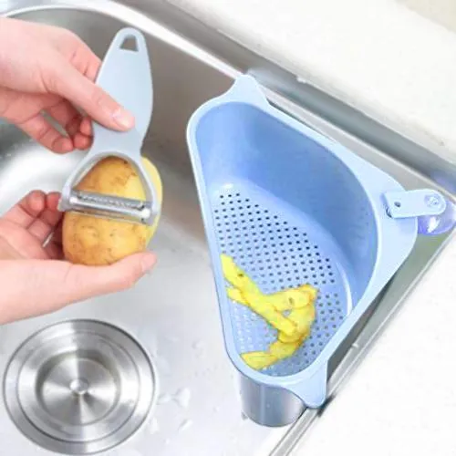 2119 Triangular Multi Functional Drainer Sink Storage Holder