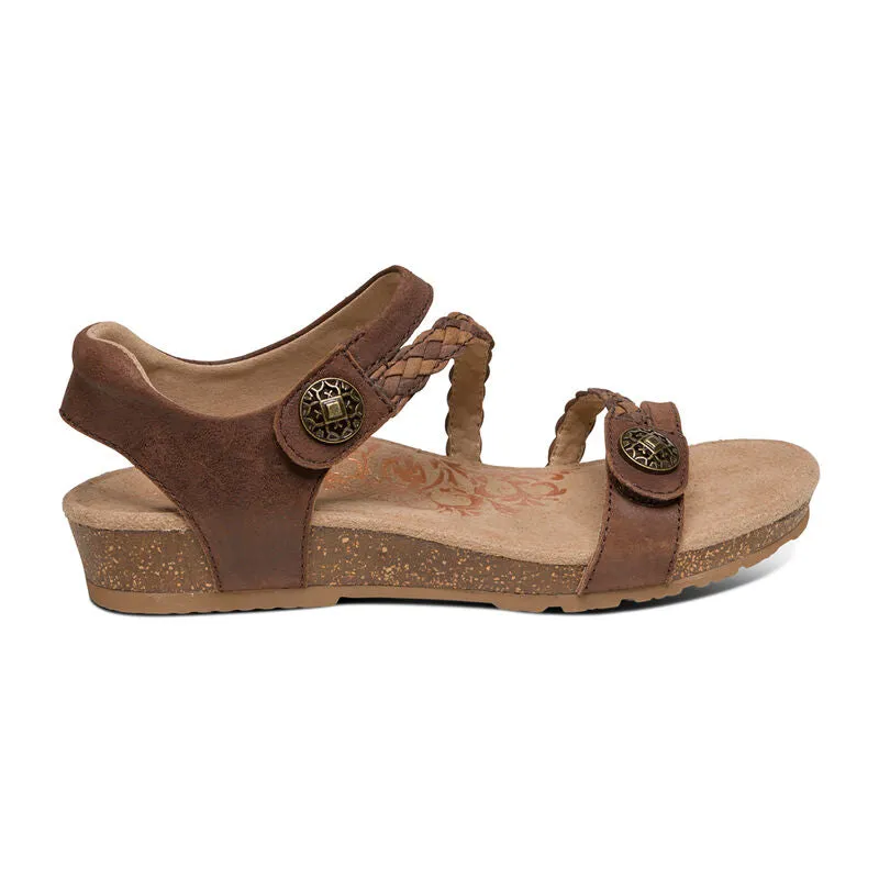 Aetrex Jillian Sandal - Dark Brown