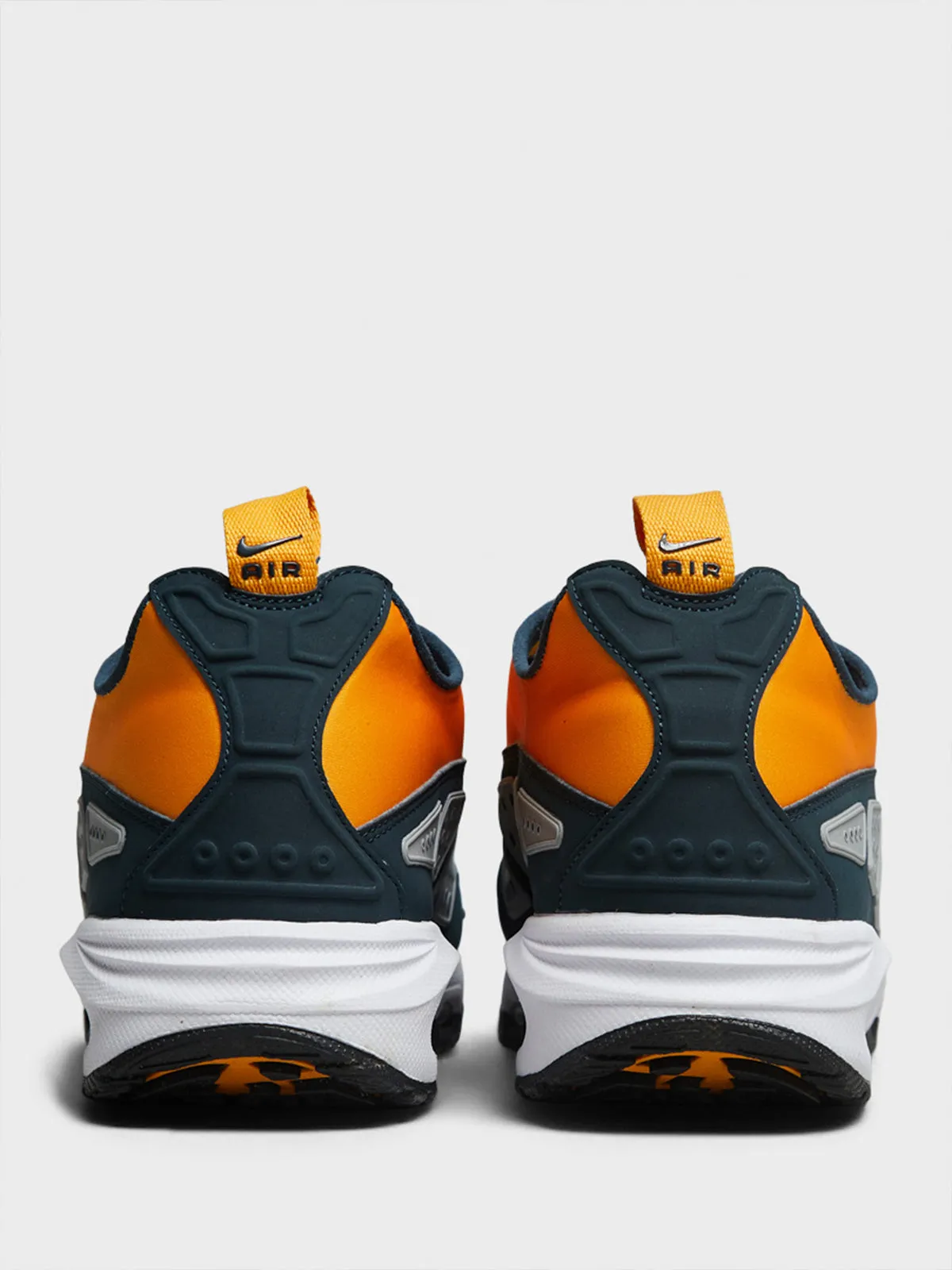 Air Max SNDR Sneakers in Canyon Gold, Deep Ocean-Lt Smoke Grey, Speed Yellow and White