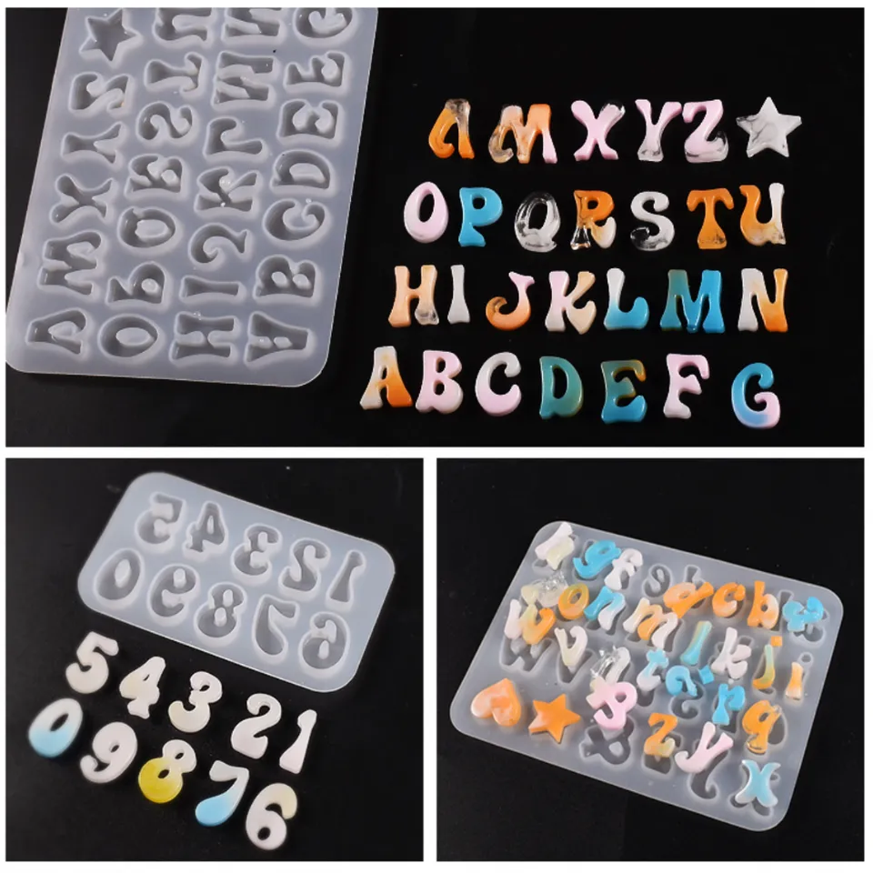 Alphabet & Numbers Silicone Mold (3 pieces)