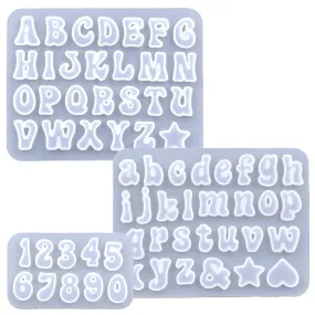 Alphabet & Numbers Silicone Mold (3 pieces)