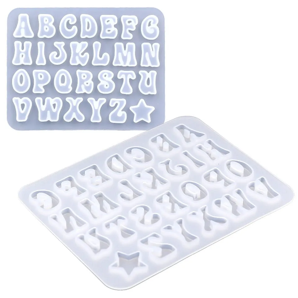 Alphabet & Numbers Silicone Mold (3 pieces)