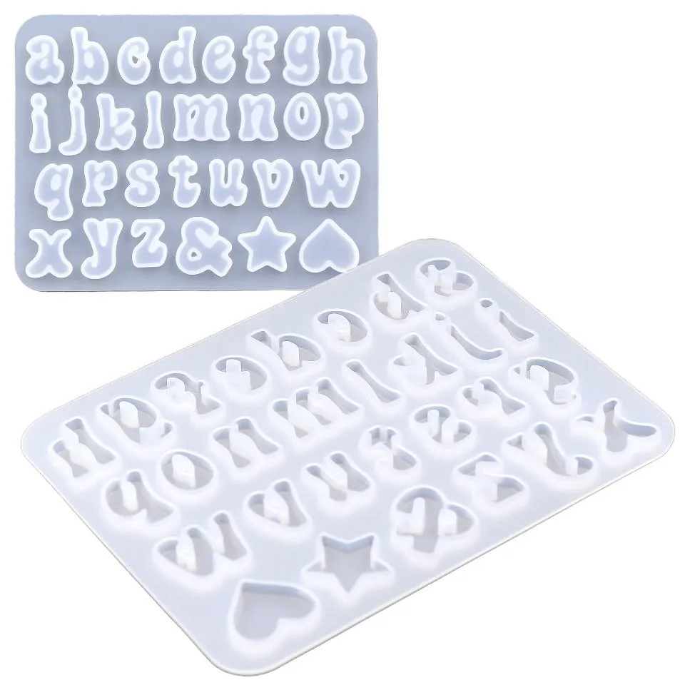 Alphabet & Numbers Silicone Mold (3 pieces)