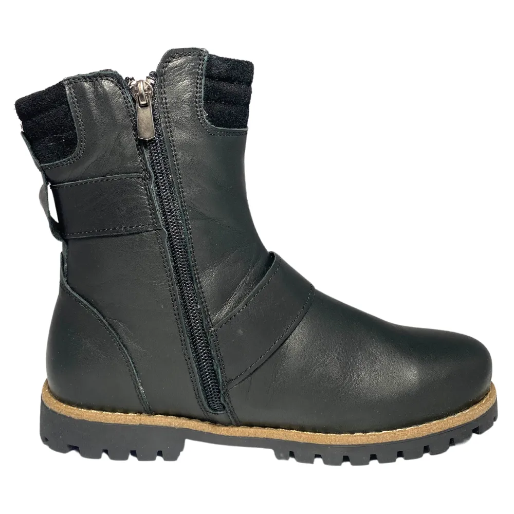 Andrea Conti Bucky Black/Combo Leather Boot (Women's)