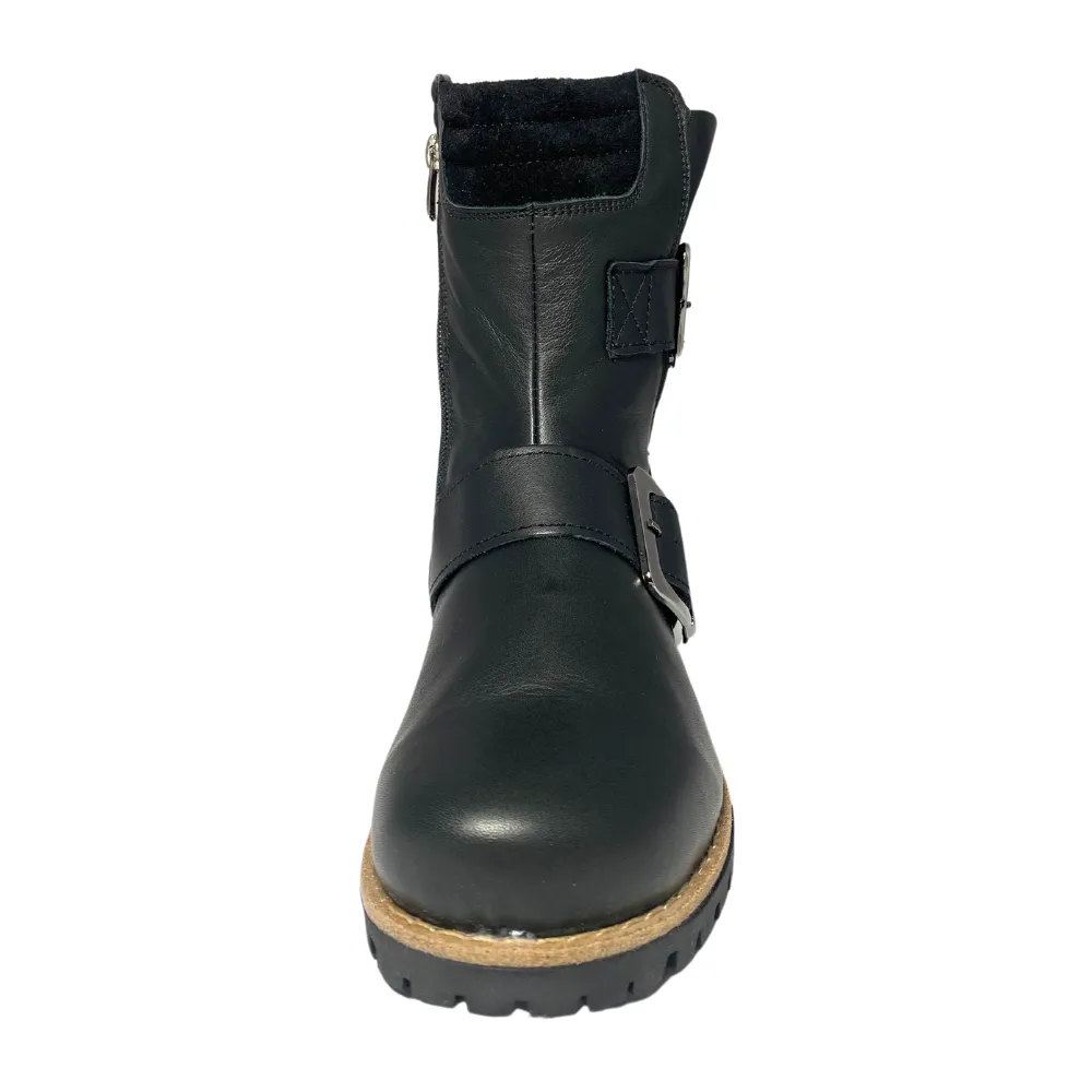 Andrea Conti Bucky Black/Combo Leather Boot (Women's)