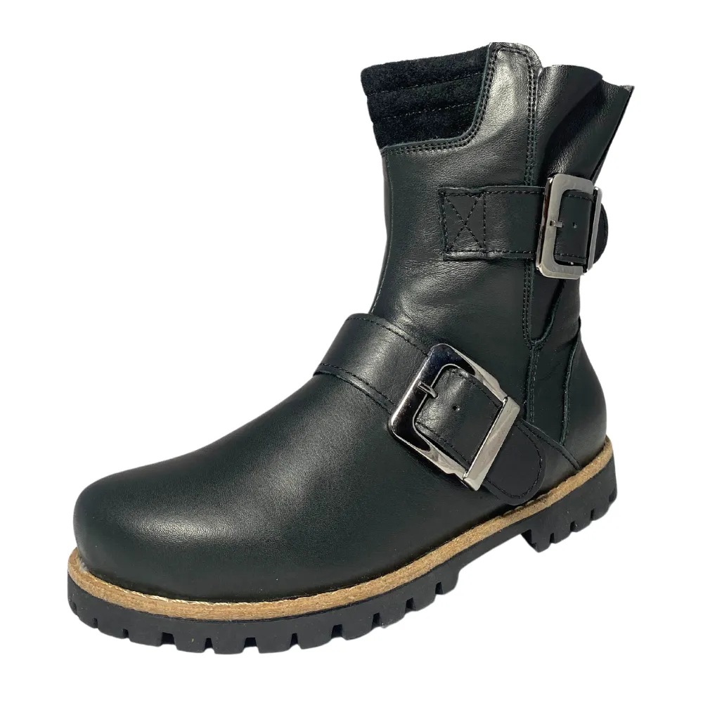 Andrea Conti Bucky Black/Combo Leather Boot (Women's)