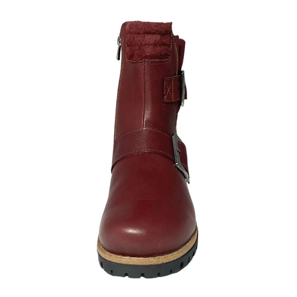 Andrea Conti Bucky Burgundy Leather Boot (Women's)