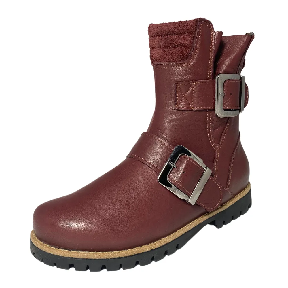 Andrea Conti Bucky Burgundy Leather Boot (Women's)