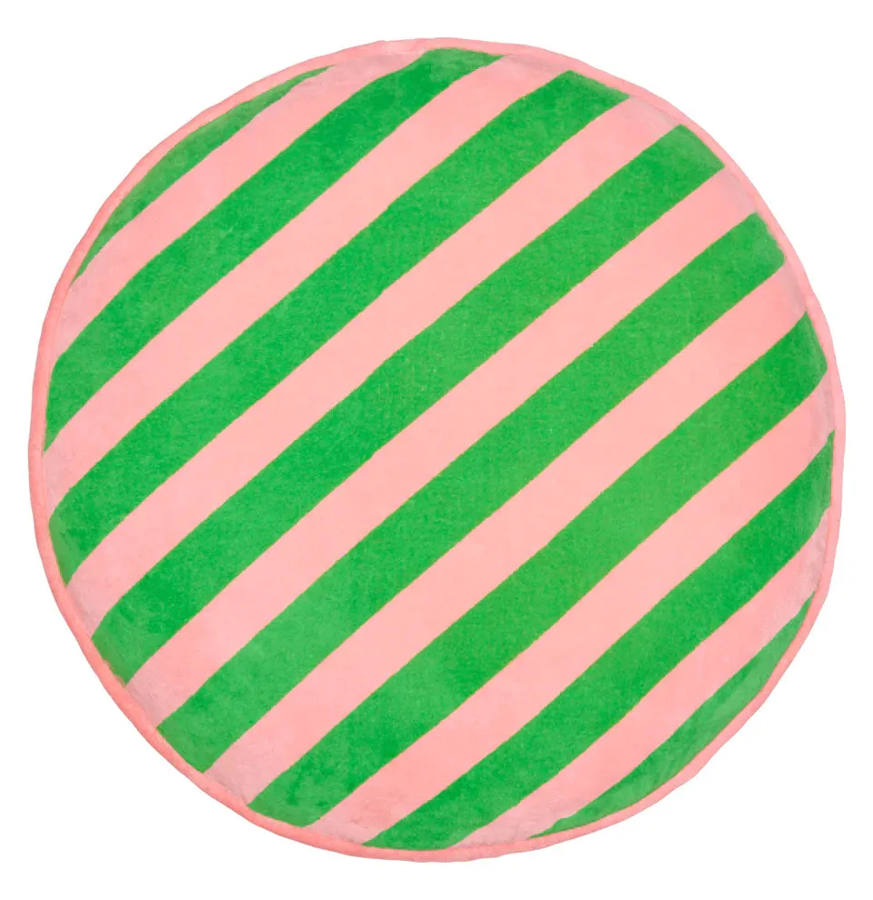 Apple Stripe Velvet Cushion