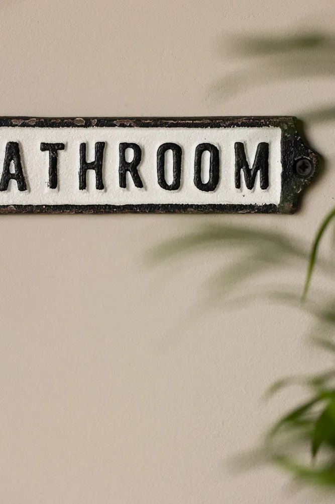 Bathroom Door Hanging Sign