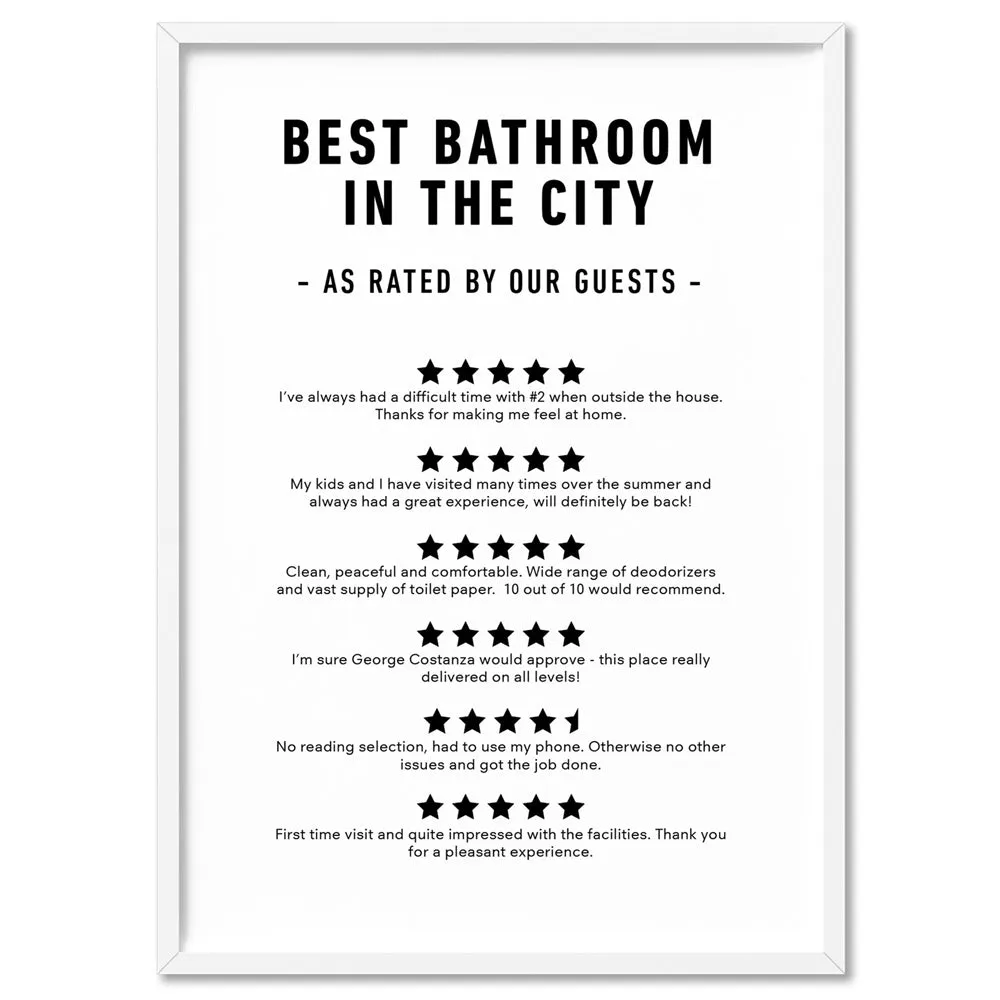 Best Bathroom in The City - Art Print