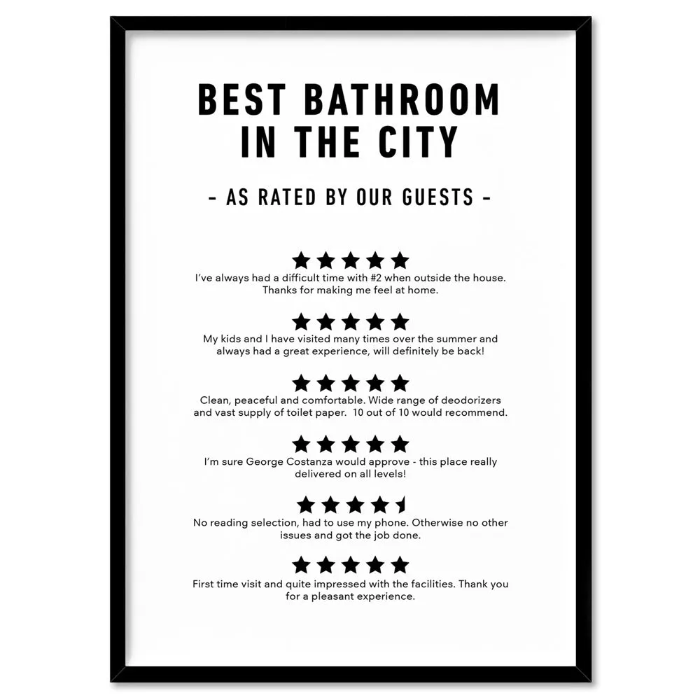 Best Bathroom in The City - Art Print