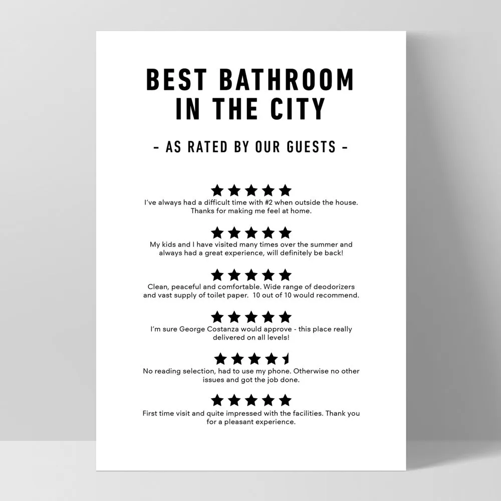 Best Bathroom in The City - Art Print