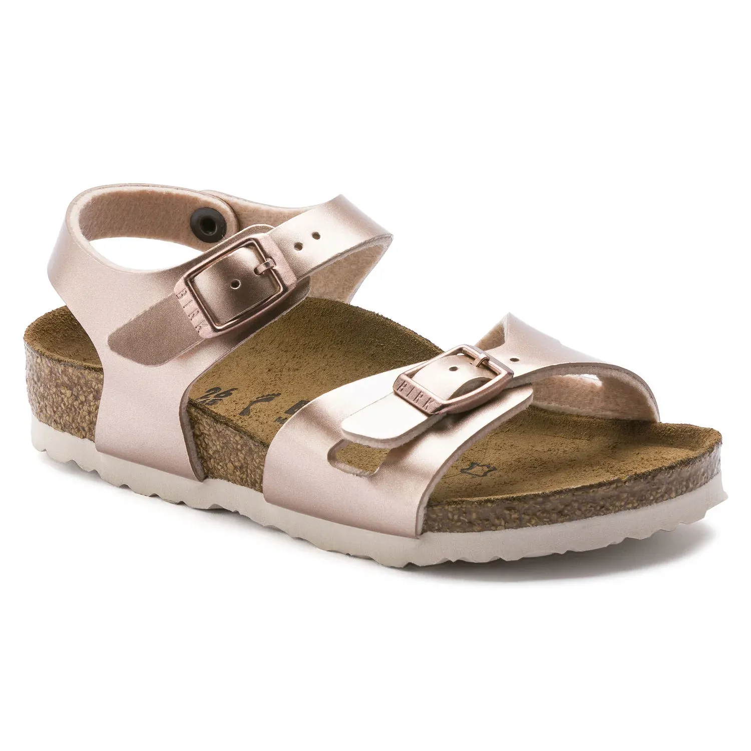 Birkenstock Kids Rio Birko-Flor Electric Metallic Copper - Narrow