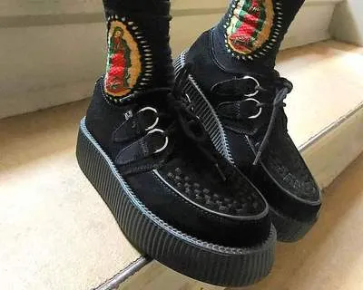 Black Viva Suede Mondo Creeper