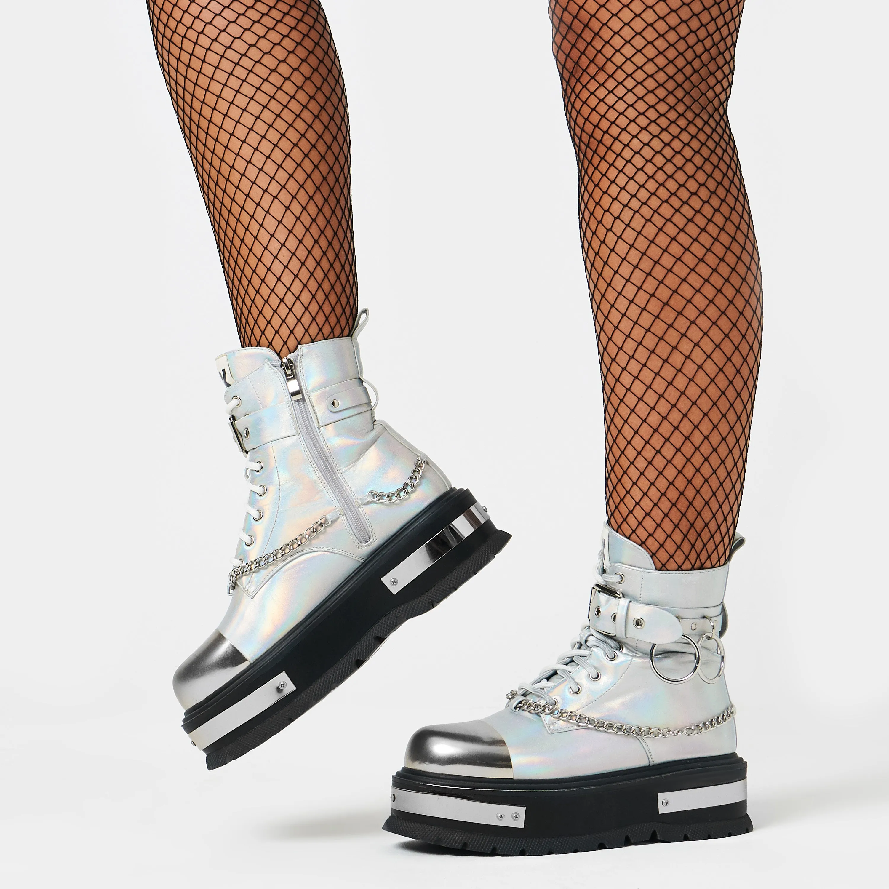 Borin Hardware Platform Boots - Silver Hologram