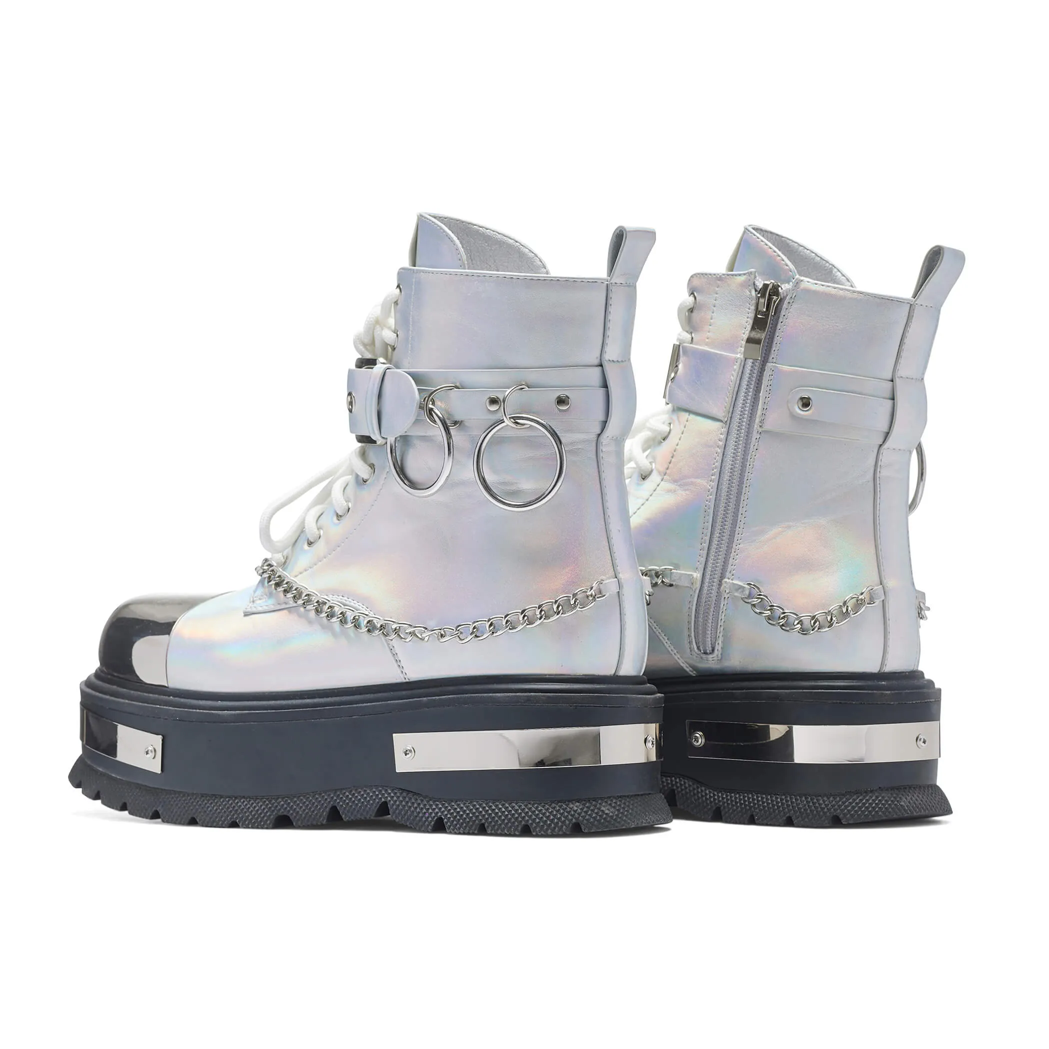 Borin Hardware Platform Boots - Silver Hologram