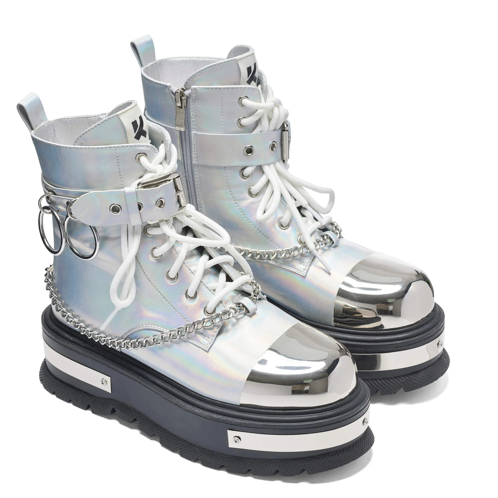 Borin Hardware Platform Boots - Silver Hologram