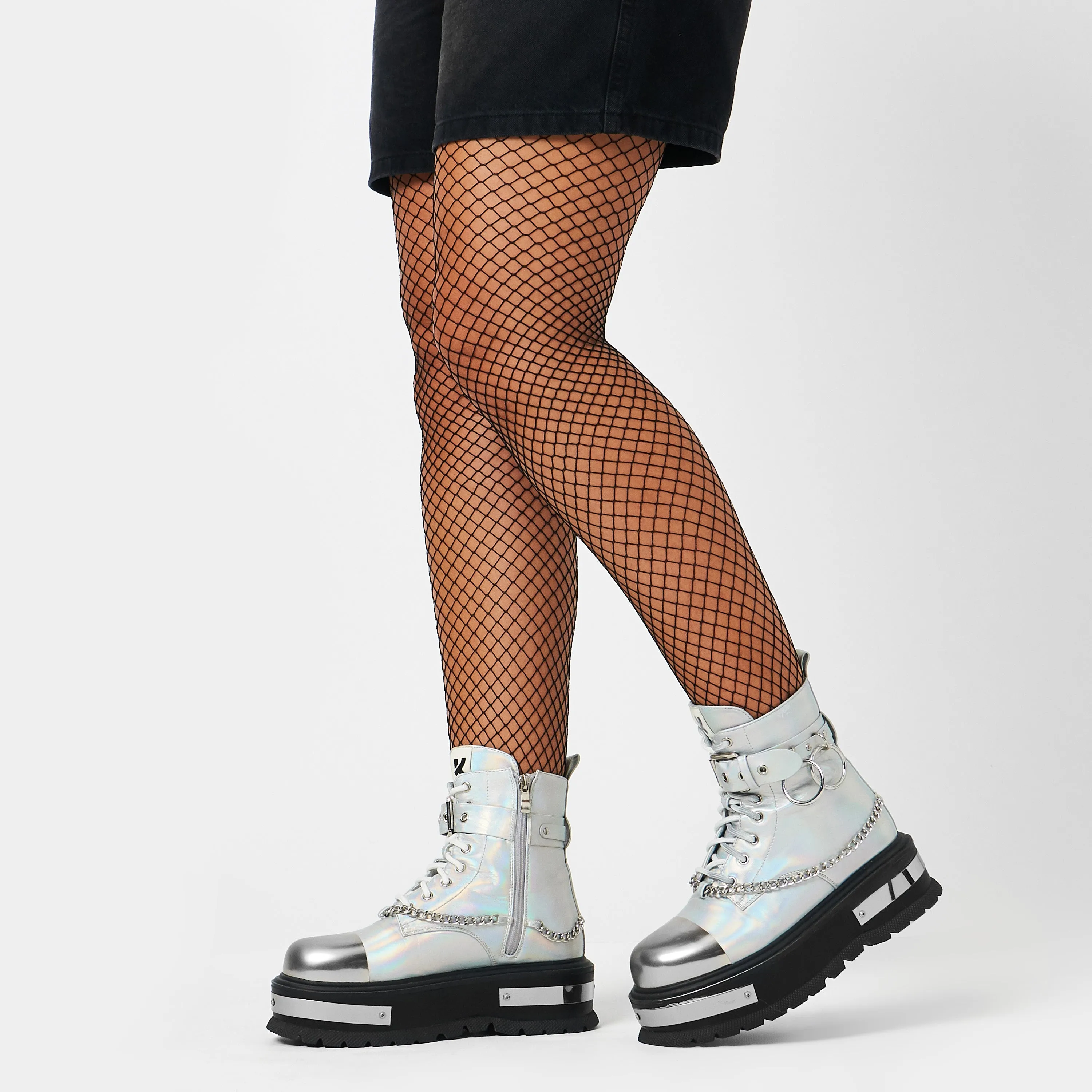 Borin Hardware Platform Boots - Silver Hologram