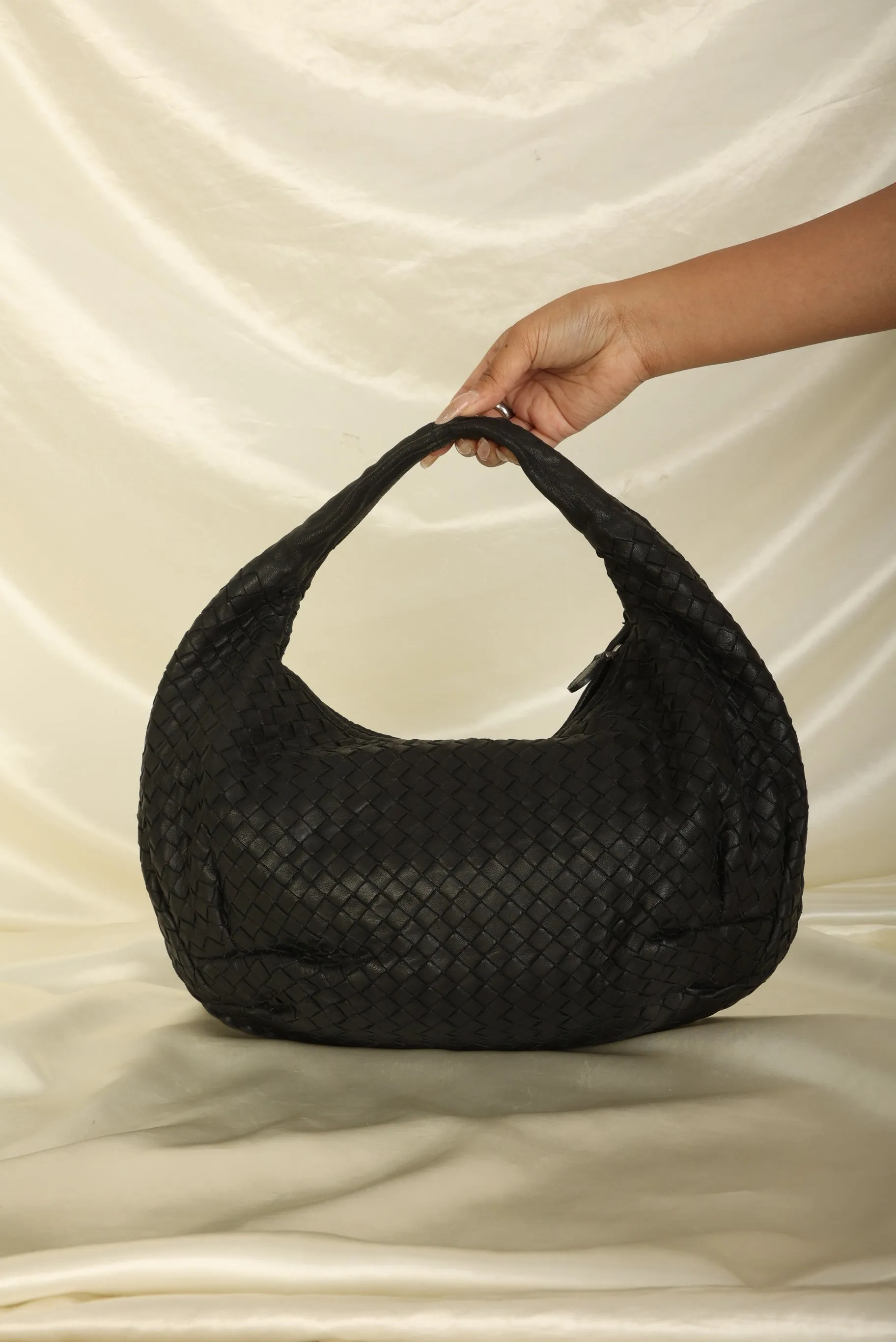 Bottega Veneta Intrecciato Black Braided Hobo