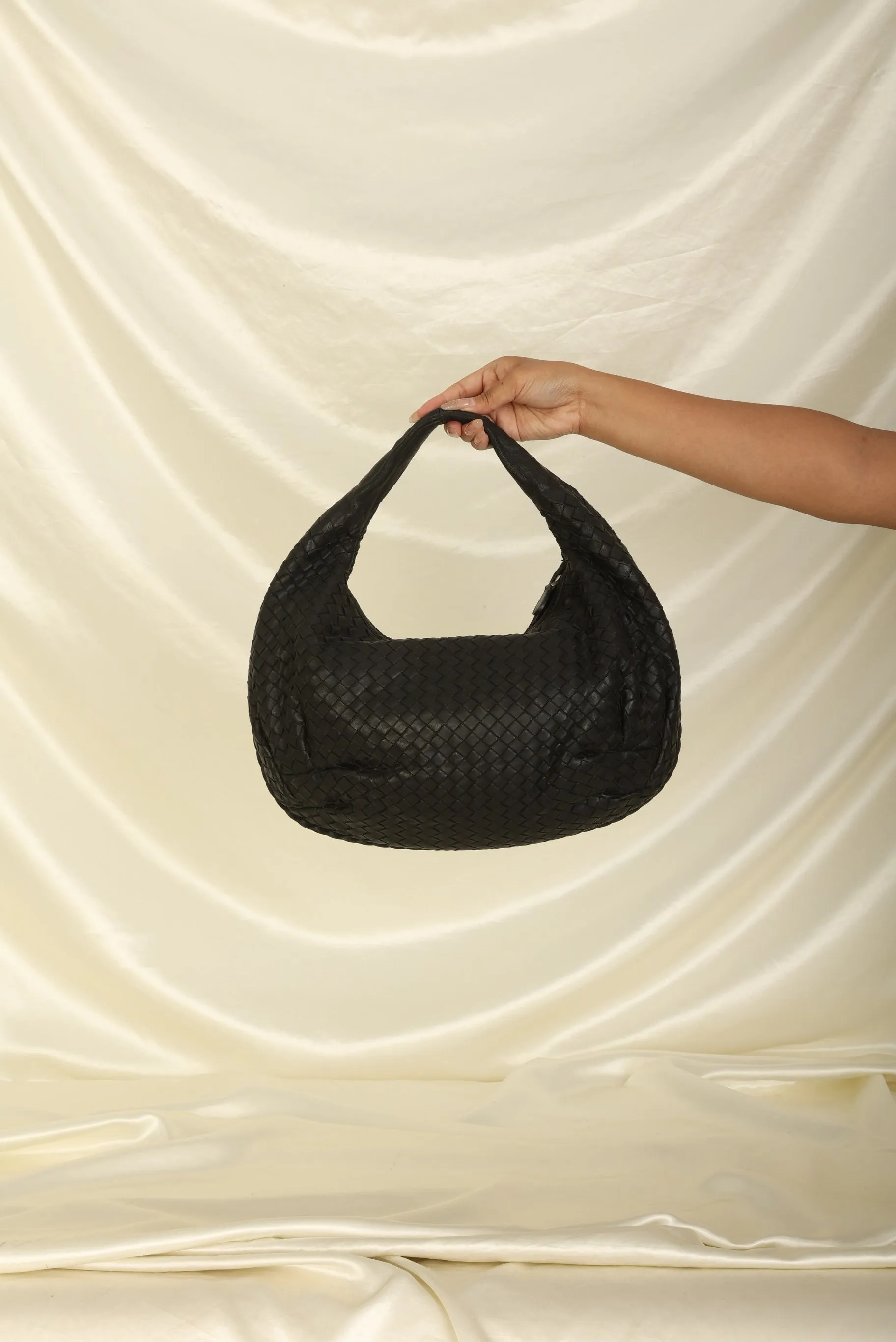 Bottega Veneta Intrecciato Black Braided Hobo