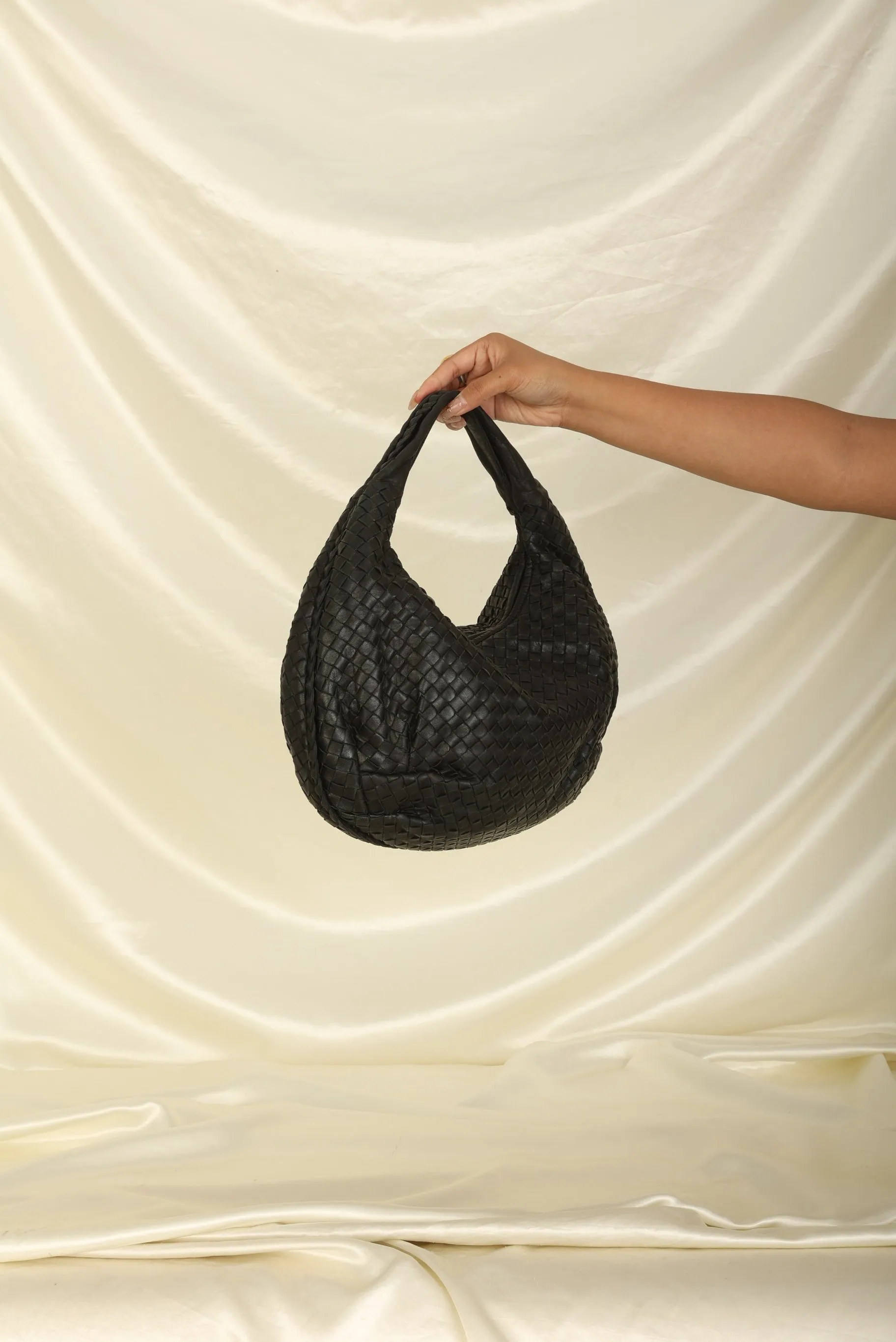 Bottega Veneta Intrecciato Black Braided Hobo