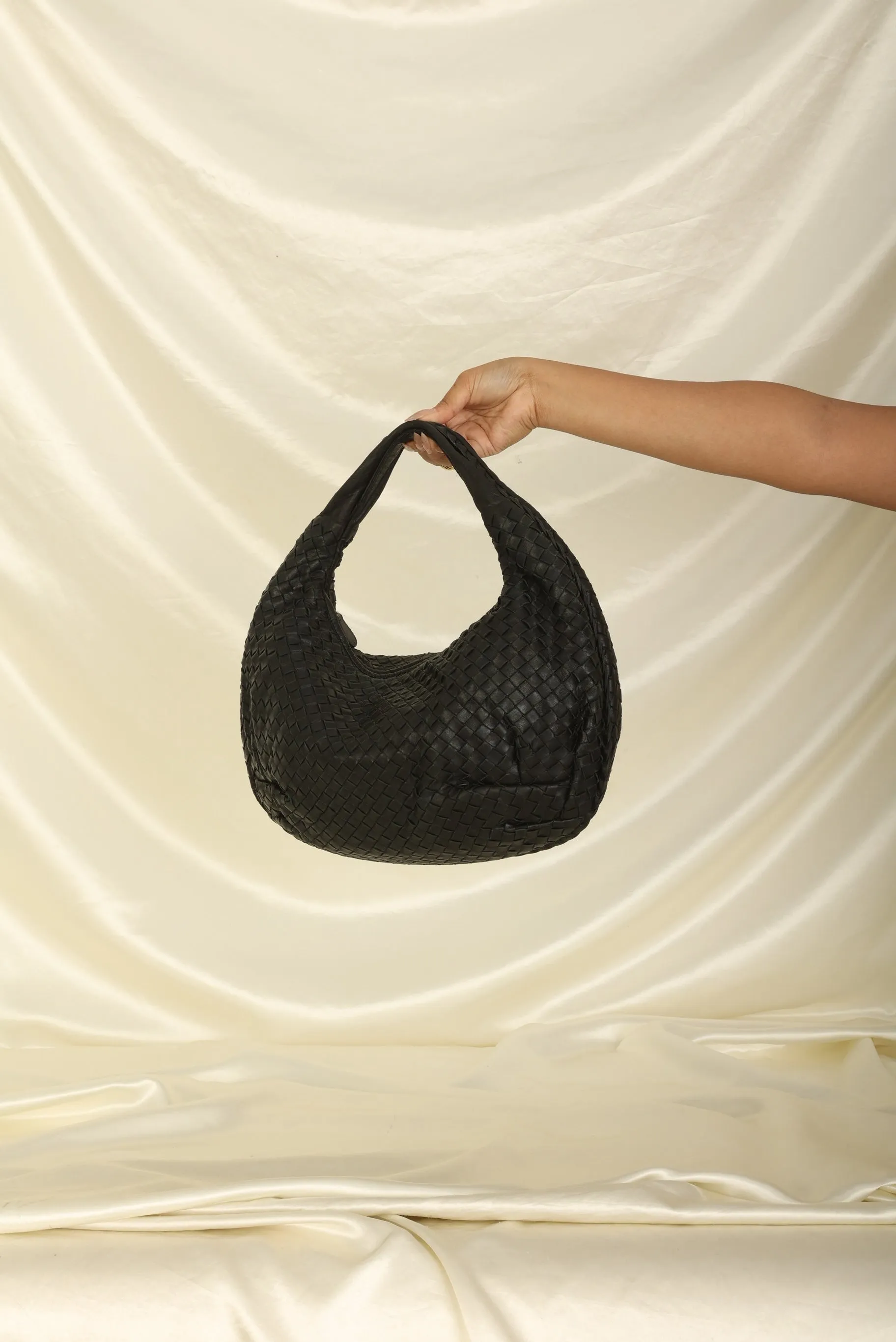 Bottega Veneta Intrecciato Black Braided Hobo