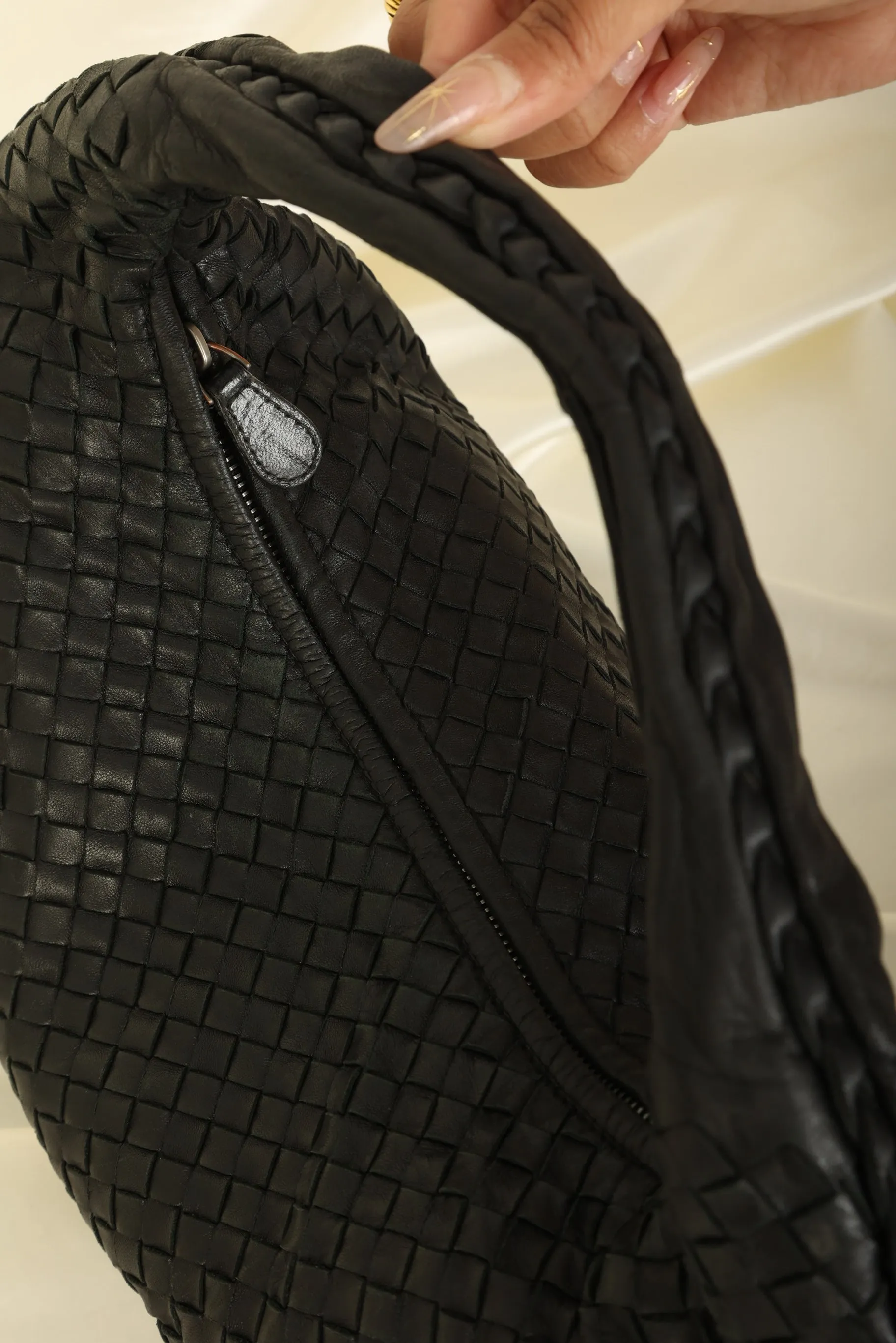 Bottega Veneta Intrecciato Black Braided Hobo