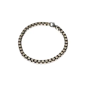 Box Chain Bracelet - Sterling Silver 4 mm