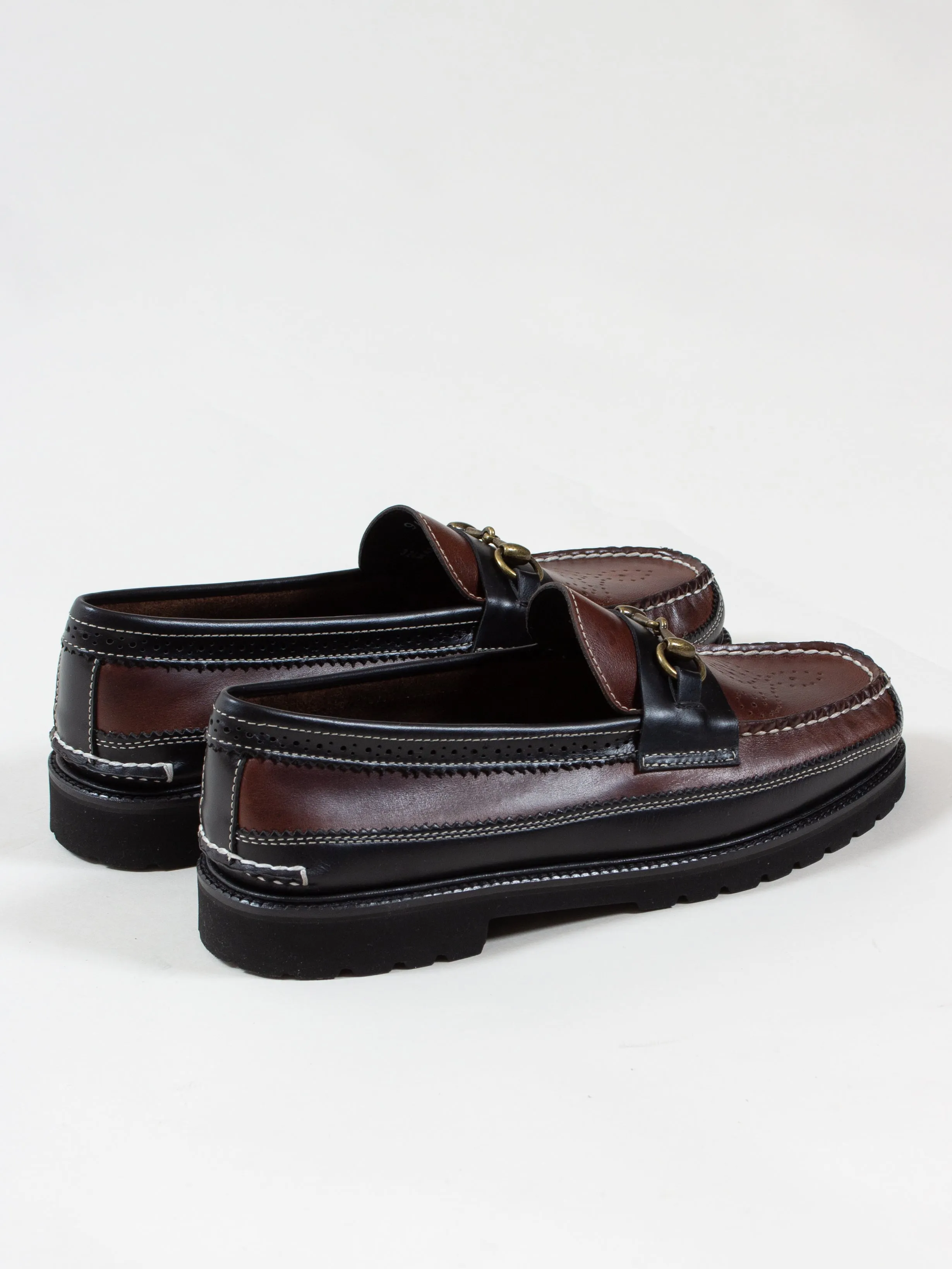 Bright Shoemakers, Bit Moc Loafer, Black/ Brown