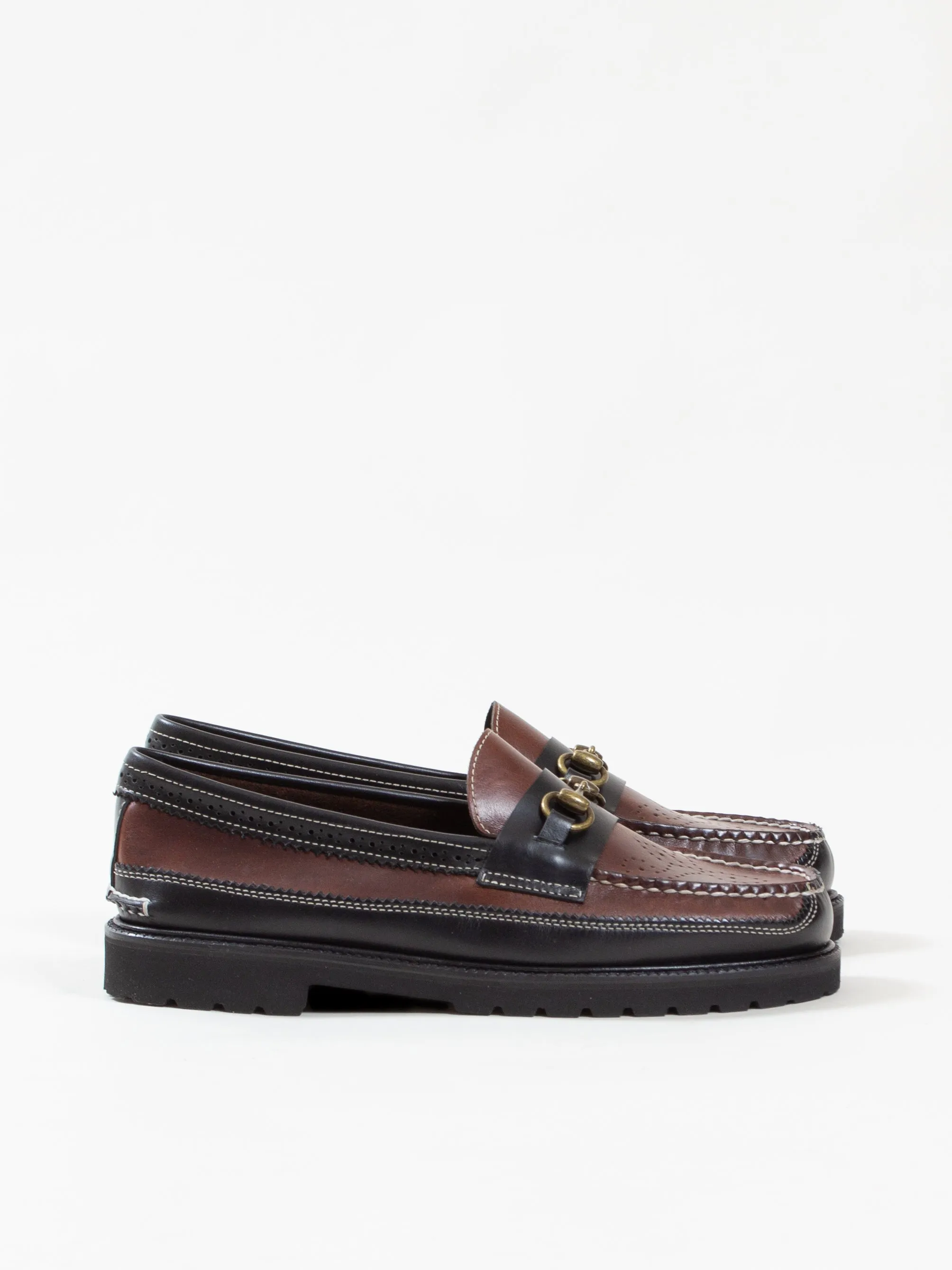 Bright Shoemakers, Bit Moc Loafer, Black/ Brown