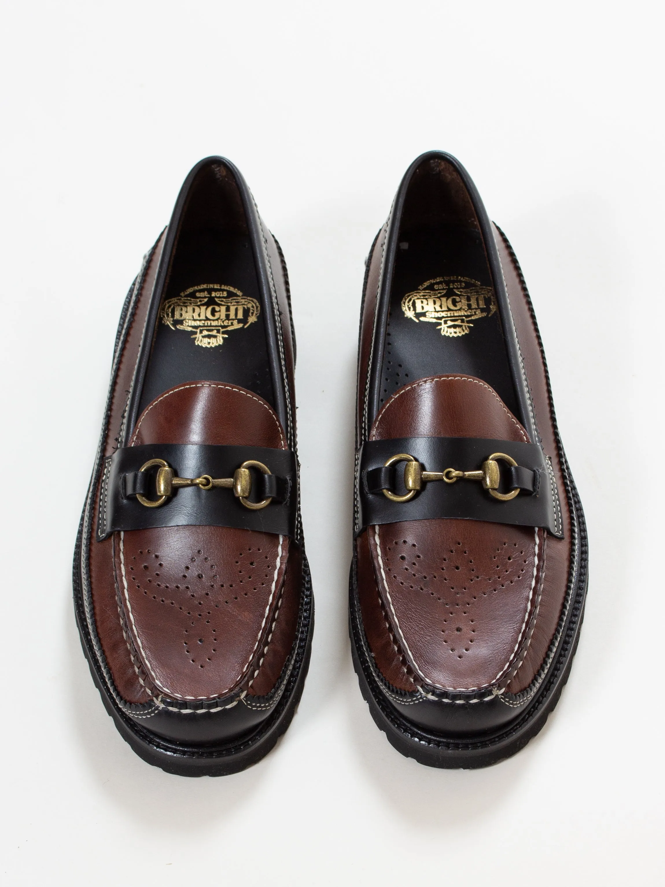 Bright Shoemakers, Bit Moc Loafer, Black/ Brown