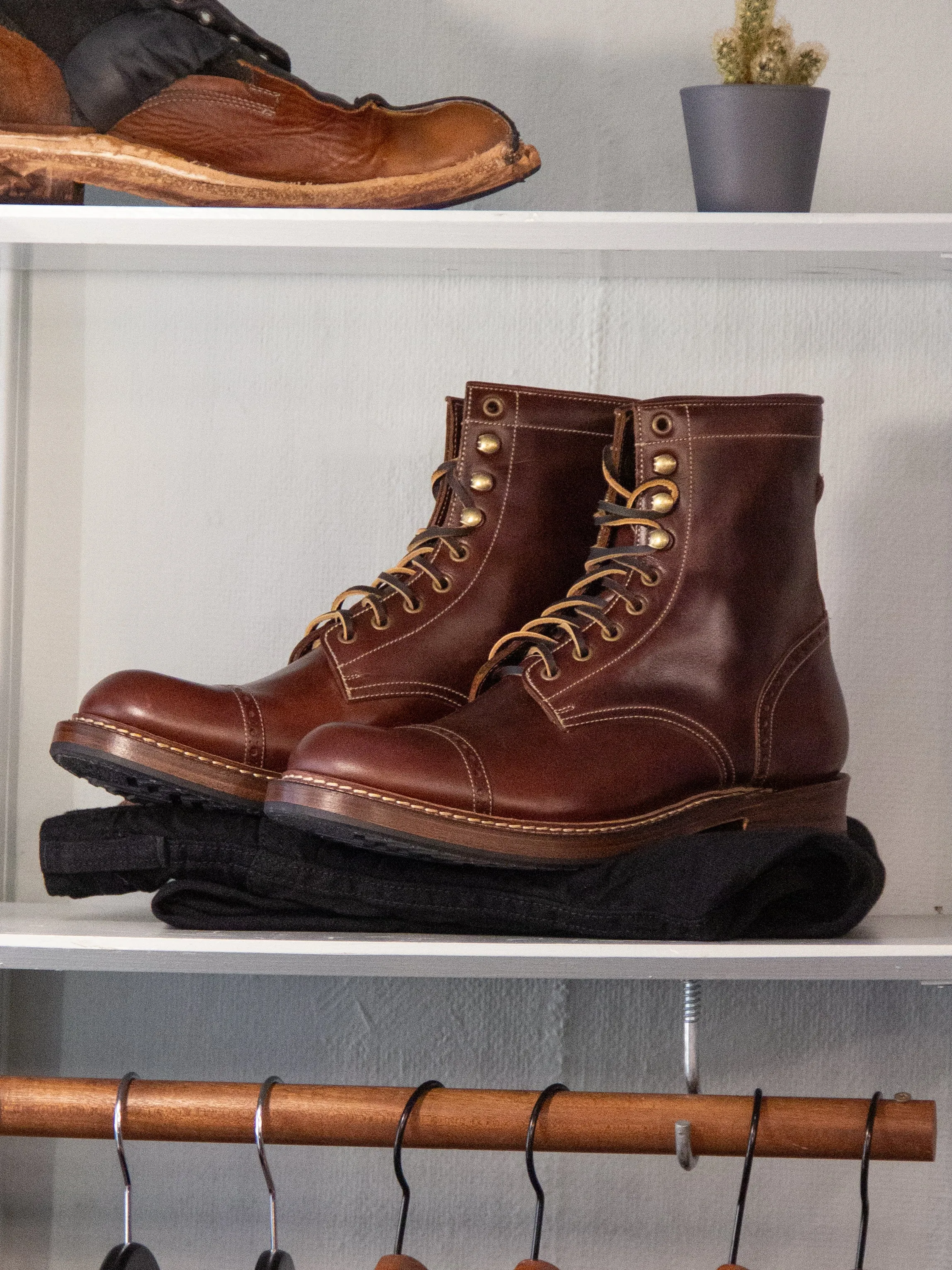 Bright Shoemakers, Combat Boot, Chestnut Brown