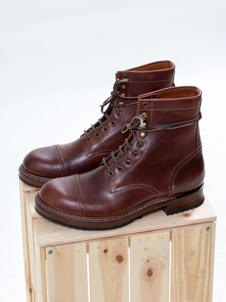 Bright Shoemakers, Combat Boot, Chestnut Brown