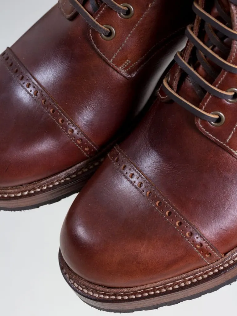 Bright Shoemakers, Combat Boot, Chestnut Brown