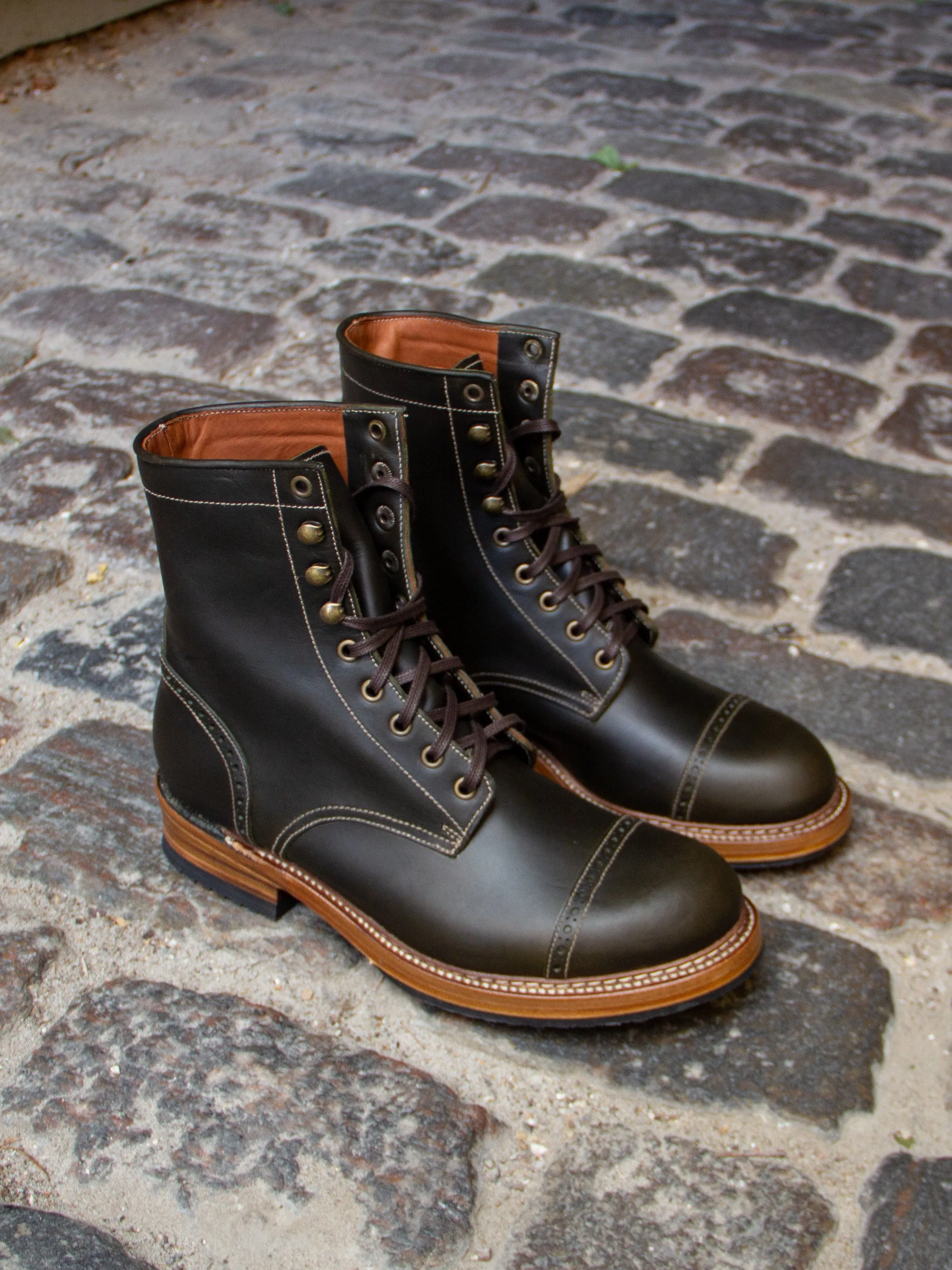 Bright Shoemakers, Combat Boot, Dark Olive