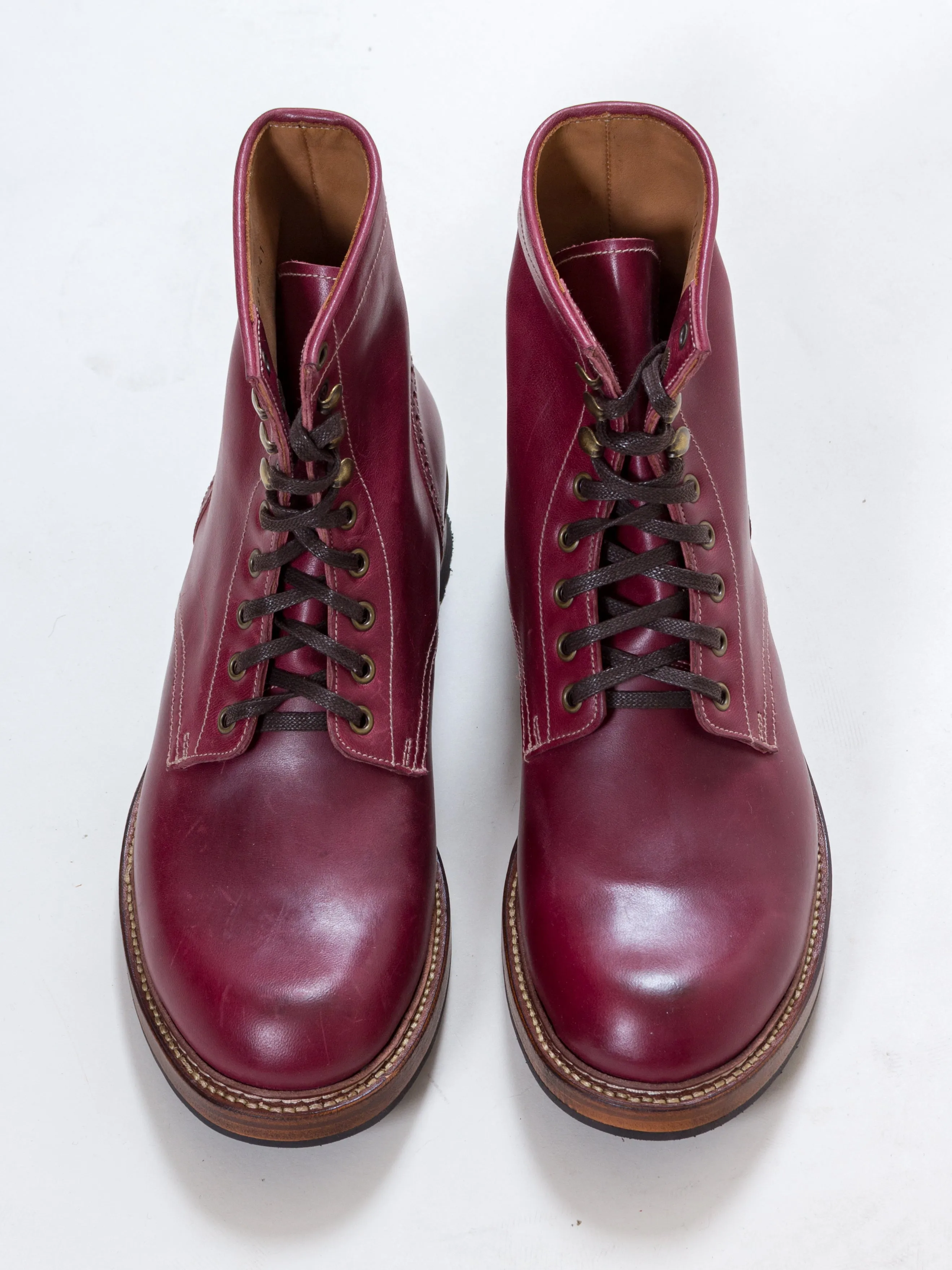 Bright Shoemakers, Combat Boot Horse, Burgundy