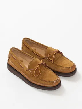 Bright Shoemakers, Kiltie Moc Loafer, Gold/ Tan