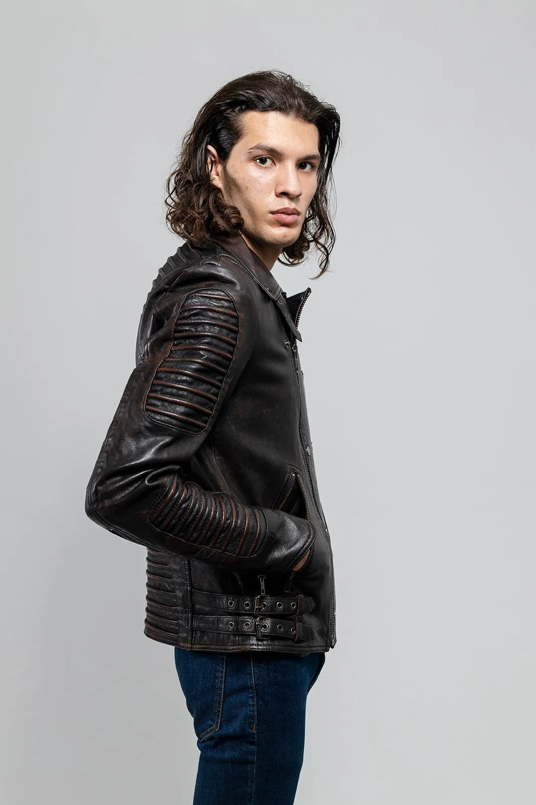 Brooklyn Mens Lambskin Leather Jacket