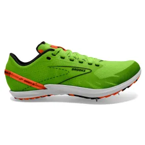 Brooks Draft XC (Unisex) - Green Gecko/Red Orange/White