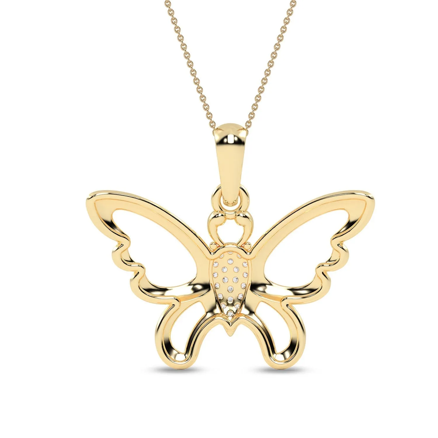 Butterfly Flutter Silhouette Pendant