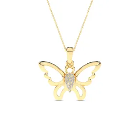 Butterfly Flutter Silhouette Pendant