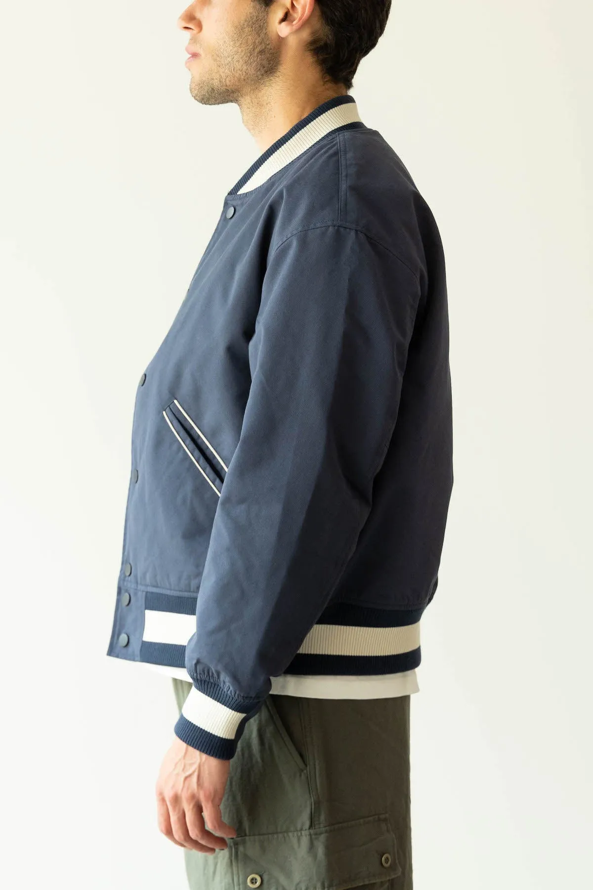 Calvary Twill Varsity Jacket - Navy