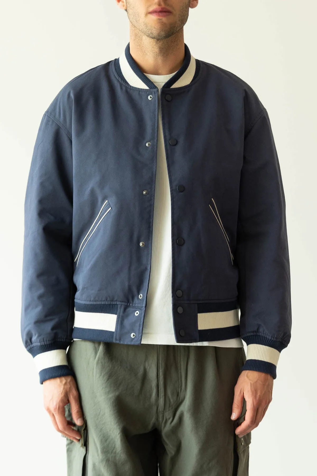 Calvary Twill Varsity Jacket - Navy