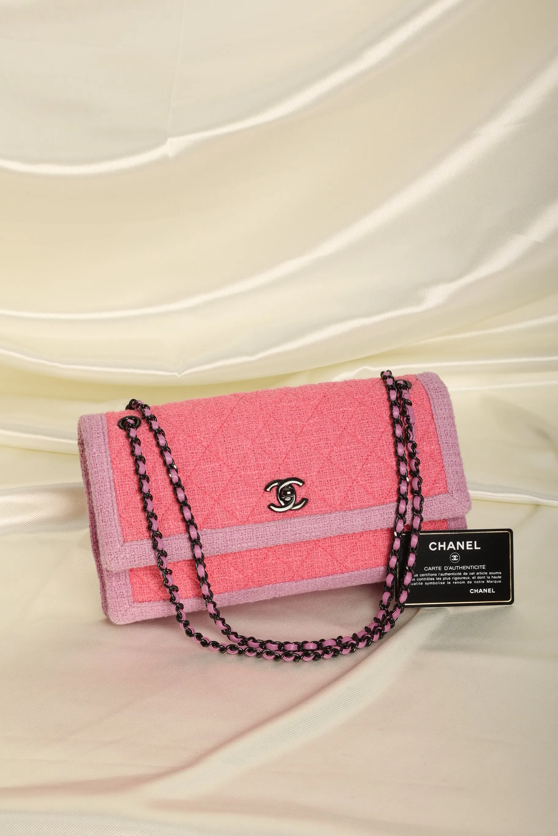 Chanel 2016 Two-Tone Tweed Flap Bag