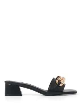 Charlotte Chain Low Block Mule Heel