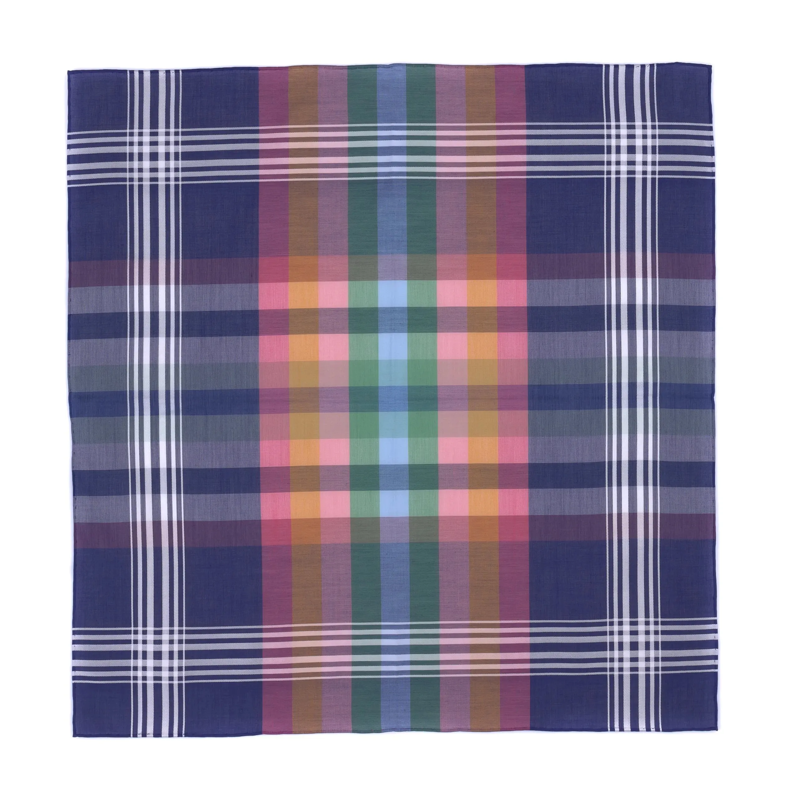 Checked Multicolor Cotton Pocket Square